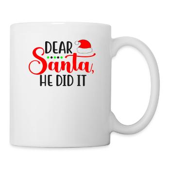 Lieber Weihnachtsmann er war es Norwegermuster - Tasse - Weiß - Rechts