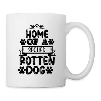 The home of a spoiled dog - Mug - white - Right