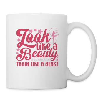 Gymnast Gift Look Like A Beauty Train Like A Beast - Mug - white - Right