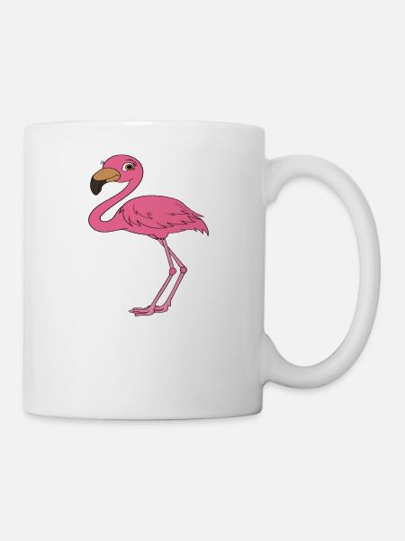 Lustige Flamingo-Grafik - Tasse - Weiß