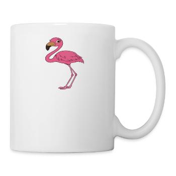 Funny flamingo graphics - Mug - white - Right