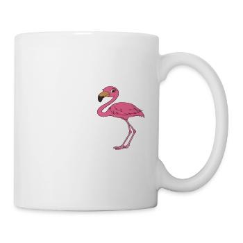 Drôles de graphismes flamants roses - Mug blanc - blanc - Droite