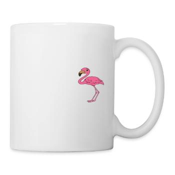 Drôles de graphismes flamants roses - Mug blanc - blanc - Droite