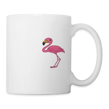 Funny flamingo graphics - Mug - white - Right