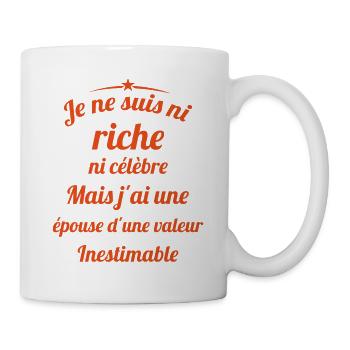 Je ne Suis Ni Riche Ni Célèbre Humour - Mug blanc - blanc - Droite