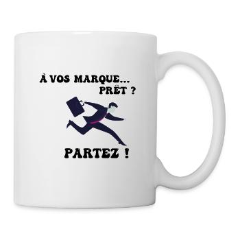 À vos marques.. Prêts? Partez! - Mug blanc - blanc - Droite
