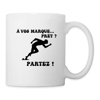 À vos marques.. Prêts? Partez! - Mug blanc - blanc - Droite