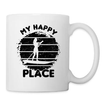 SUP Girl My Happy Place Water Sports Stand Up - Mug - white - Right