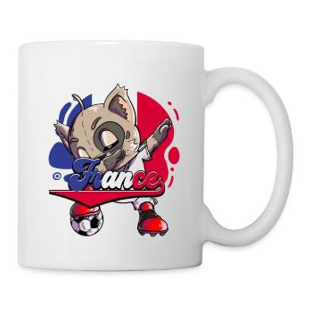 Frankreich Fußball - Tasse - Weiß - Rechts