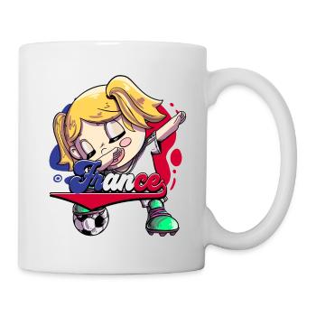 Frankreich Fußball - Tasse - Weiß - Rechts