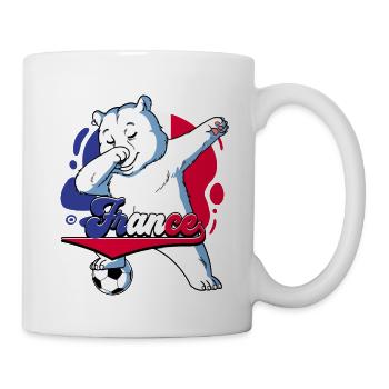 Frankreich Fußball - Tasse - Weiß - Rechts
