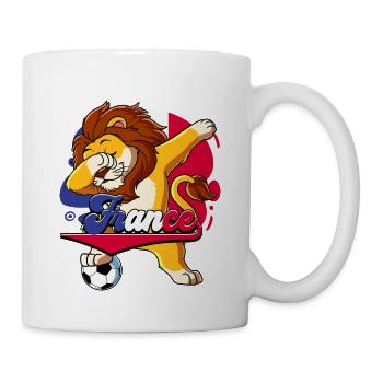 Frankreich Fußball - Tasse - Weiß - Rechts