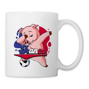 Frankreich Fußball - Tasse - Weiß - Rechts