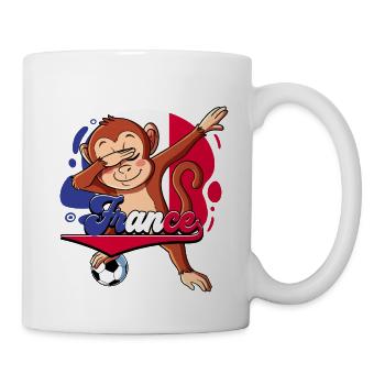 Frankreich Fußball - Tasse - Weiß - Rechts