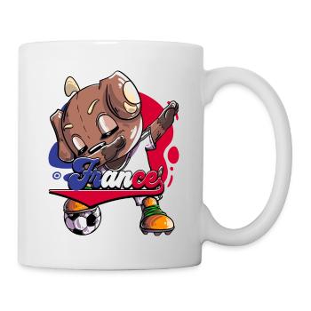Frankreich Fußball - Tasse - Weiß - Rechts