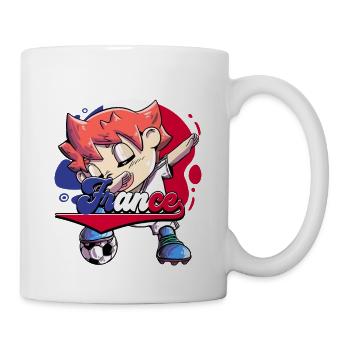 Frankreich Fußball - Tasse - Weiß - Rechts