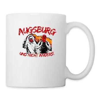 Augsburg und nicht anders Fussball - Tasse - Weiß - Rechts