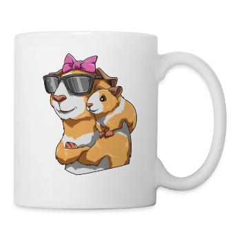 Liebevolles Meerschweinchen mit Meerschweinchen - Tasse - Weiß - Rechts