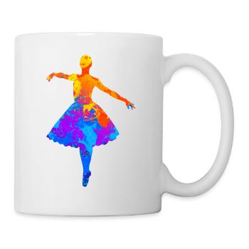 Danse Ballet Femmes Danseuse Danseuse Silhouette - Mug blanc - blanc - Droite