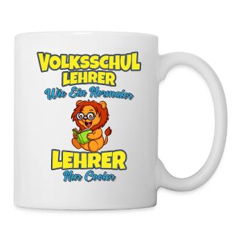 Volksschullehrer Volksschule Lehrkraft Lehrer - Tasse - Weiß - Rechts