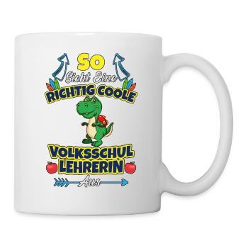 Volksschullehrerin Volksschule Lehrkraft Lehrerin - Tasse - Weiß - Rechts