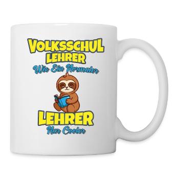 Volksschullehrer Volksschule Lehrkraft Lehrer - Tasse - Weiß - Rechts