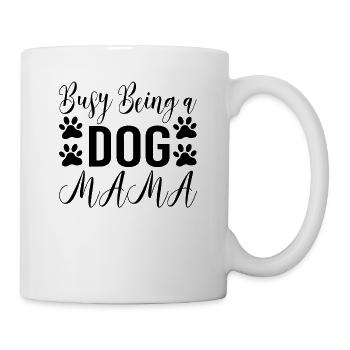Employed as a dog mom - Mug - white - Right