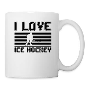 I love ice hockey - Tasse - Weiß - Rechts