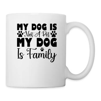 Mon chien est de la famille - Mug blanc - blanc - Droite