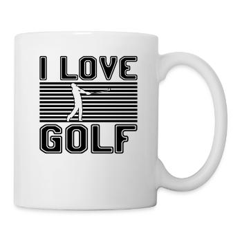 I love golf - Mug - white - Right