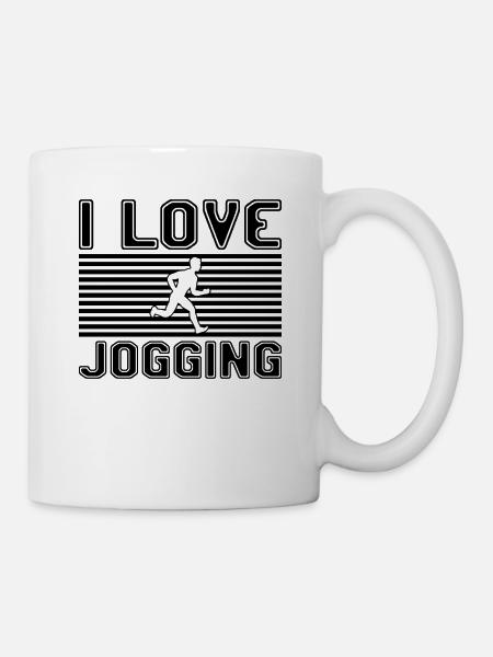 I love jogging - Tasse - Weiß