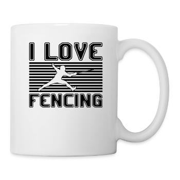 I love fencing - Tasse - Weiß - Rechts