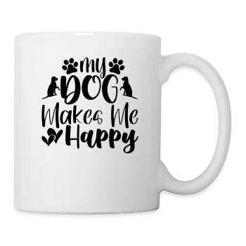 Mon chien me rend heureux - Mug blanc - blanc - Droite