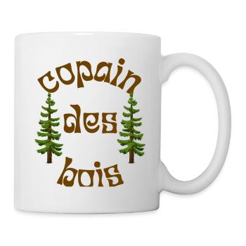 copain des bois t-shirt humour amitié cadeau homme - Mug blanc - blanc - Droite