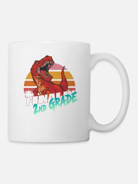 Schließlich 2. Klasse, Zweitklässler - T-REX - Tasse - Weiß