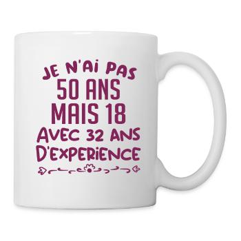 Je N ai Pas 50 ans Mais 18 ans - Mug blanc - blanc - Droite