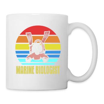 Retro Vintage Marine Biologist Awesome SCUBA - Mug - white - Right