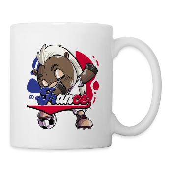 Frankreich Fußball - Tasse - Weiß - Rechts