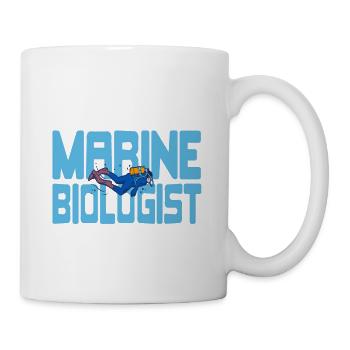 My Dad Is A Marine Biologist Funny T-Shirt Present - Mug - white - Right