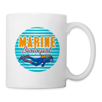 Retro Marine Biologist Awesome Designs Present - Mug - white - Right