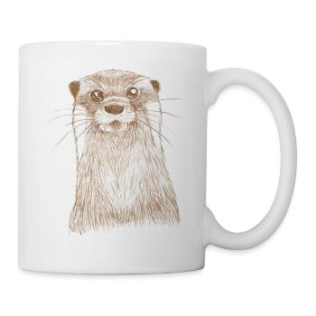 Loutre 2 12 07 2022 - Mug blanc - blanc - Droite
