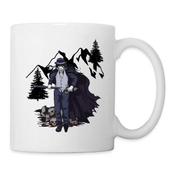 Horror Halloween Geister Geisterstunde Gebirge - Tasse - Weiß - Rechts