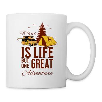 what is life but one great adventure? - Mug blanc - blanc - Droite