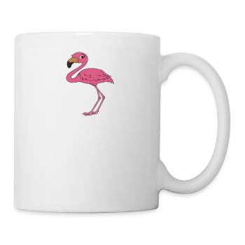 Drôles de graphismes flamants roses - Mug blanc - blanc - Droite