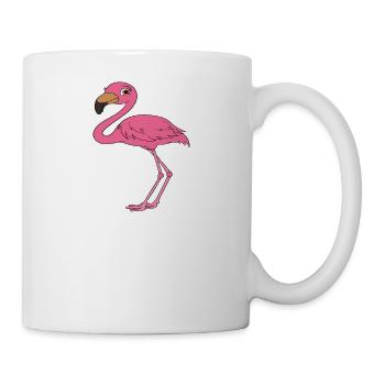 Drôles de graphismes flamants roses - Mug blanc - blanc - Droite