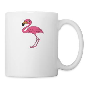 Drôles de graphismes flamants roses - Mug blanc - blanc - Droite