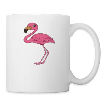 Funny flamingo graphics - Mug - white - Right