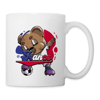 Frankreich Fußball - Tasse - Weiß - Rechts