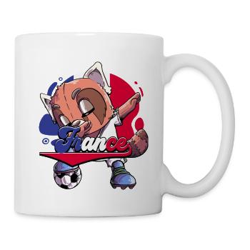 Frankreich Fußball - Tasse - Weiß - Rechts