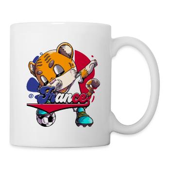 Frankreich Fußball - Tasse - Weiß - Rechts